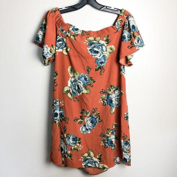 Altar'd State Off Shoulder Floral Shift Dress - Picture 1 of 7